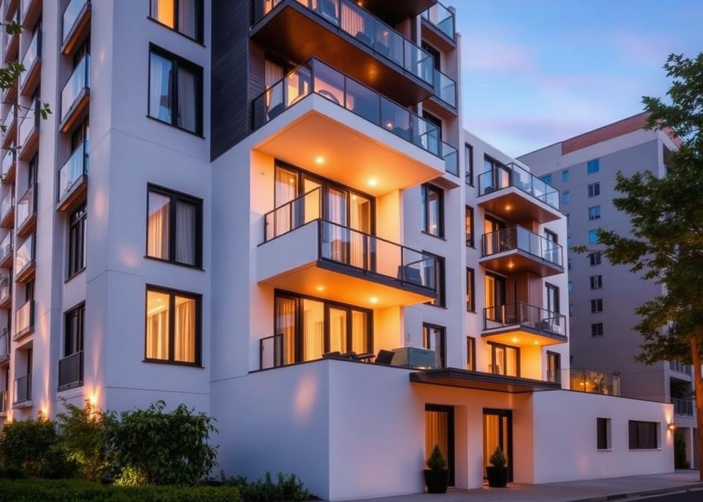 Modern apartment building